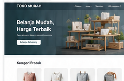 Screenshot nyata website toko online dengan katalog produk
