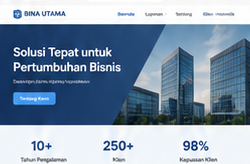 Screenshot nyata website company profile profesional