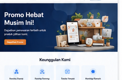Screenshot nyata landing page promosi dengan CTA kuat
